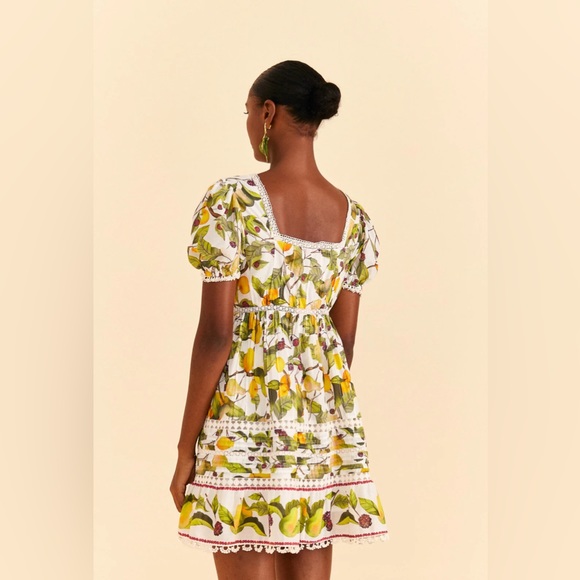 Farm Rio FRUIT ORCHARD OFF-WHITE MINI DRESS, Medium, $255 - Picture 3 of 15